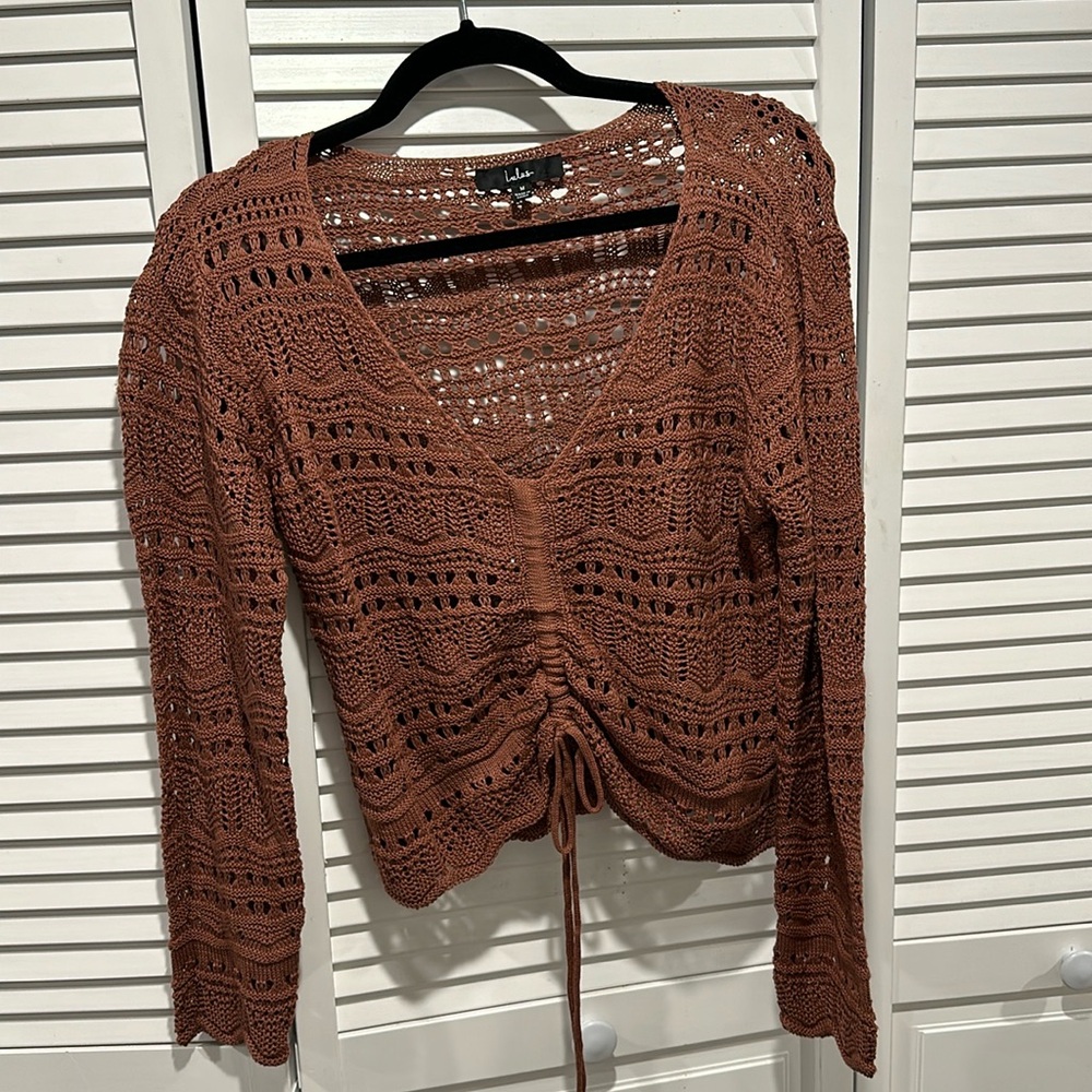 Lulus crochet sweater